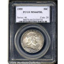 1955 50C MS66 Full Bell Lines PCGS. Moderate