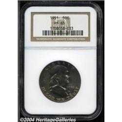 1951 50C PR65 NGC. Fully struck with lovely