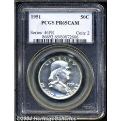 1951 50C PR65 Cameo PCGS. Fully struck and