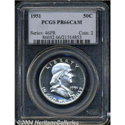 1951 50C PR66 Cameo PCGS. The 1951 is a
