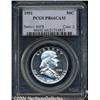Image 1 : 1951 50C PR66 Cameo PCGS. The 1951 is a