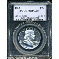 1953 50C PR65 Cameo PCGS. The 1953 Franklin is