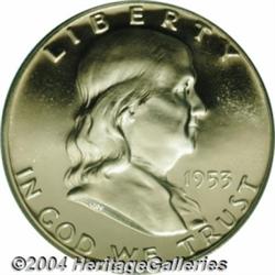 1953 50C PR67 Cameo PCGS. Fully struck and