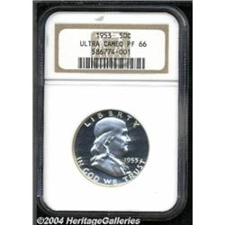1953 50C PR66 Ultra Cameo NGC. A well struck