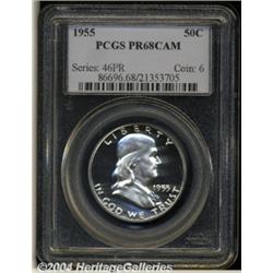 1955 50C PR68 Cameo PCGS. Exceptionally clean