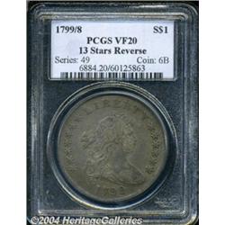 1799/8 S$1 13 Stars Reverse VF20 PCGS. B-1,