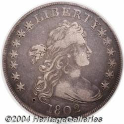 1802 S$1 Wide Date VF35 NGC. B-5, BB-242, R.4.