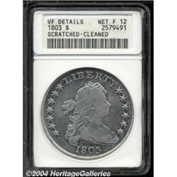 1803 S$1 Large 3--Scratched, Cleaned--ANACS.