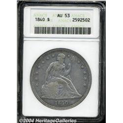 1840 S$1 AU53 ANACS. A boldly struck