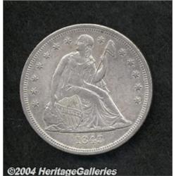 1843 S$1 AU58 Uncertified. Very well struck