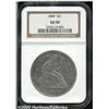 Image 1 : 1844 S$1 AU50 NGC. One of just 20,000 Silver