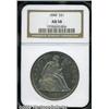 Image 1 : 1844 S$1 AU58 NGC. The die doubled shield and