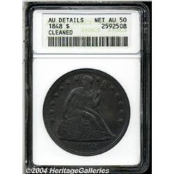 1848 S$1--Cleaned--ANACS. AU Details, Net