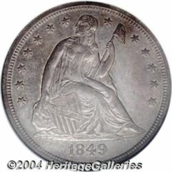 1849 S$1 MS63 NGC. The 1849 is a scarcer issue