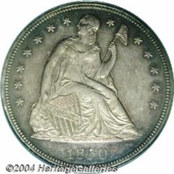 1850 S$1 MS64 PCGS. Open 5. Breen-5443. The
