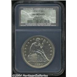 1850-O S$1 AU50 Details, Polished, NCS. An