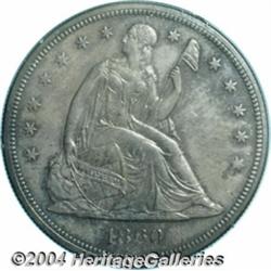 1860 S$1 PR64 PCGS. The proof mintage is the