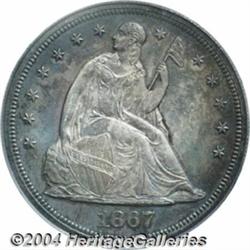 1867 S$1 PR63 PCGS. This is a pleasingly