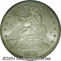 1875-CC T$1 MS63 PCGS. Type One Reverse. A