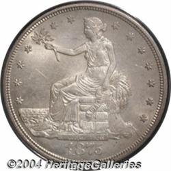 1875-S T$1 MS64 PCGS. Type One Reverse. Large