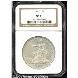 1877 T$1 MS61 NGC. Both sides of this