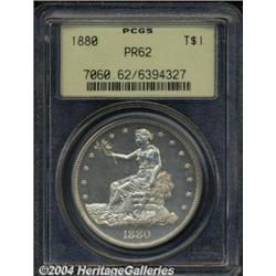 1880 T$1 PR62 PCGS. Very deep proof mirrors