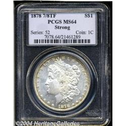 1878 7/8TF S$1 Strong MS64 PCGS. Almost