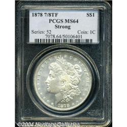 1878 7/8TF S$1 Strong MS64 PCGS. Essentially