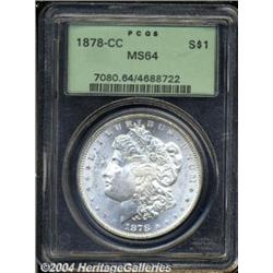 1878-CC S$1 MS64 PCGS. Brilliant throughout