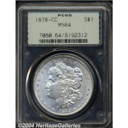1878-CC S$1 MS64 PCGS. Fully struck and