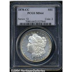 1878-CC S$1 MS64 PCGS. The fields impart a