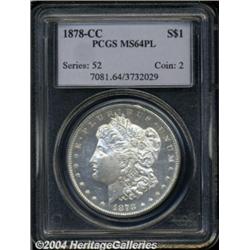 1878-CC S$1 MS64 Prooflike PCGS. An extremely