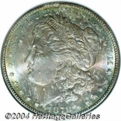 1878-S S$1 MS66 NGC. Colorfully toned overall