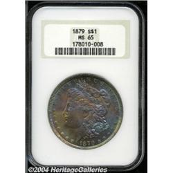 1879 S$1 MS65 NGC. Spectacular waves of