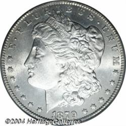 1879-CC S$1 MS63 PCGS. Virtually untoned with