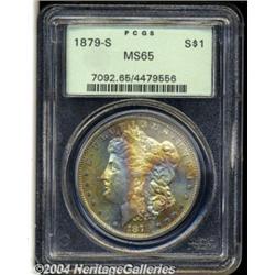 1879-S S$1 MS65 PCGS. A mixture of sky-blue,