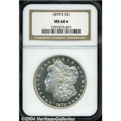 1879-S S$1 MS66 S NGC. A semi-prooflike