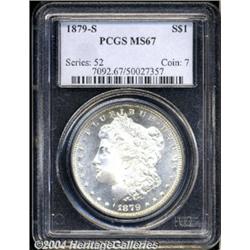 1879-S S$1 MS67 PCGS. Brilliant, satiny