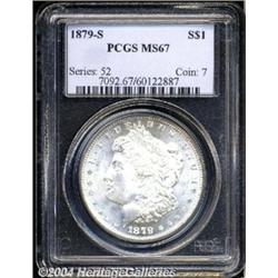 1879-S S$1 MS67 PCGS. Bright, pristine,