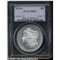 1879-S S$1 MS67 PCGS. This faintly toned and