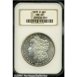 1879-S S$1 MS67 NGC. Rose and violet tones