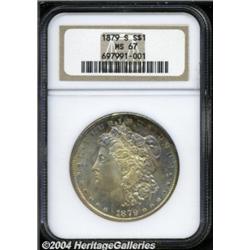 1879-S S$1 MS67 NGC. Fully struck with lovely