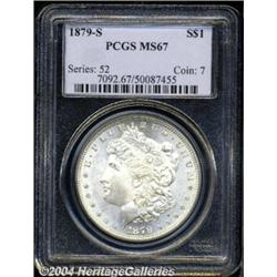 1879-S S$1 MS67 PCGS. Boldly struck with