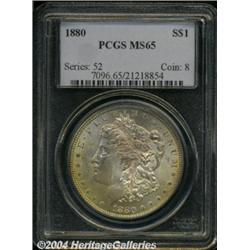 1880 S$1 MS65 PCGS. A light film of gold