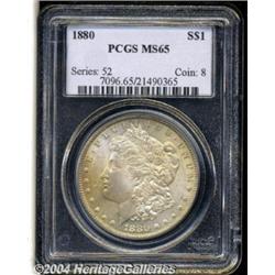 1880 S$1 MS65 PCGS. Nicely toned, particularly