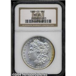 1880-CC S$1 MS65 NGC. Sharply detailed in the