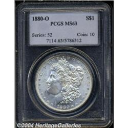 1880-O S$1 MS63 PCGS. A boldly struck and