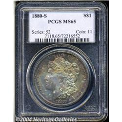 1880-S S$1 MS65 PCGS. Well struck with a deep,