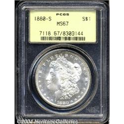 1880-S S$1 MS67 PCGS. This piece reveals