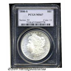 1880-S S$1 MS67 PCGS. This irresistibly